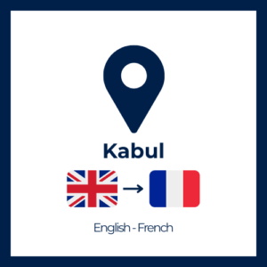 Consecutive Interpretation – English/French – Kabul, Afghanistan