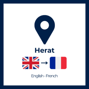 Consecutive Interpretation – English/French – Herat, Afghanistan